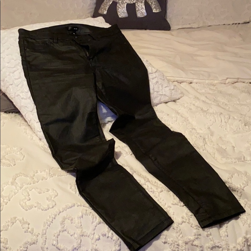 New real leather Jeans